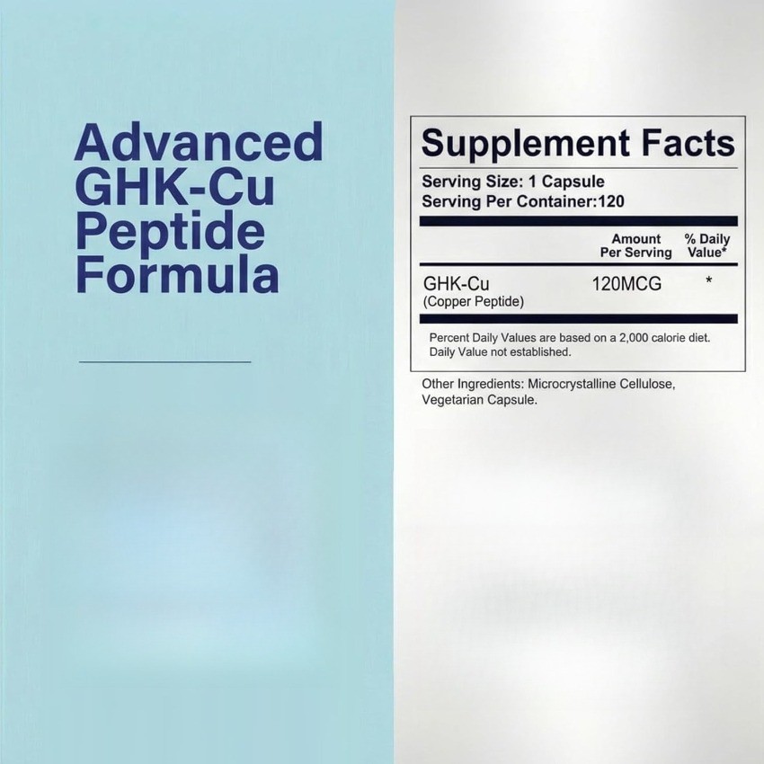 GHK-Cu Copper Peptide Supplement, Promotes Skin Repair, Reduces Wrinkles