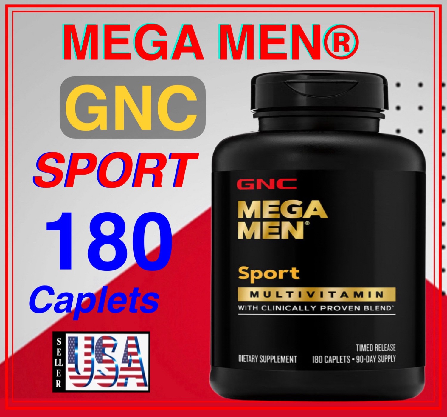 180ct, GNC MEGA MEN® SPORT: A CLINICALLY STUDIED MULTIVITAMIN^