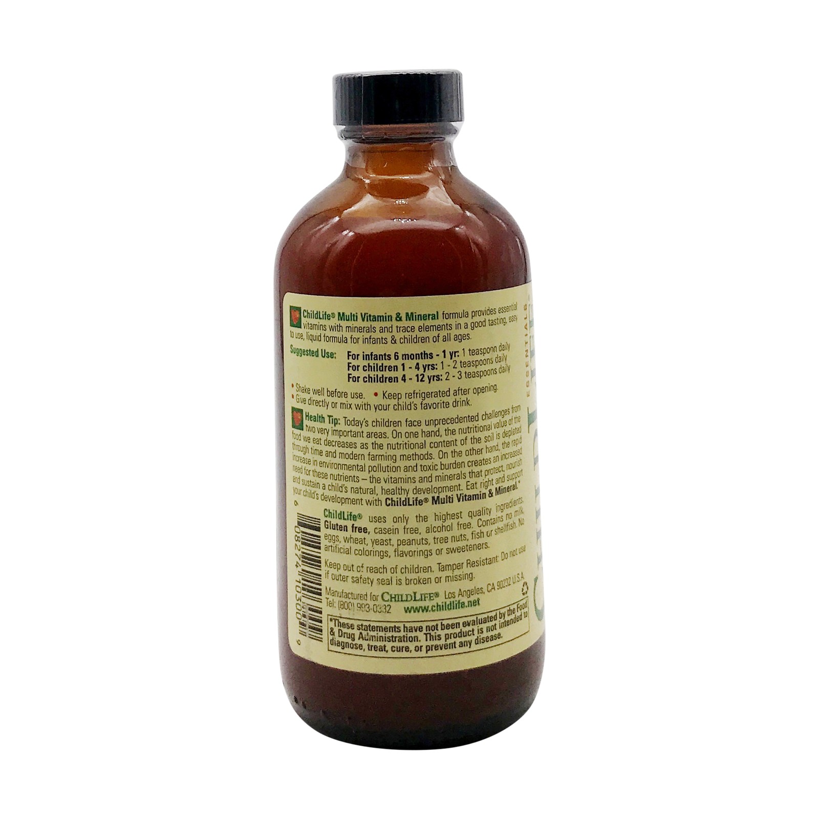 ChildLife Multi Vitamin & Mineral Natural Orange Mango Flavor Supplement 8 fl oz