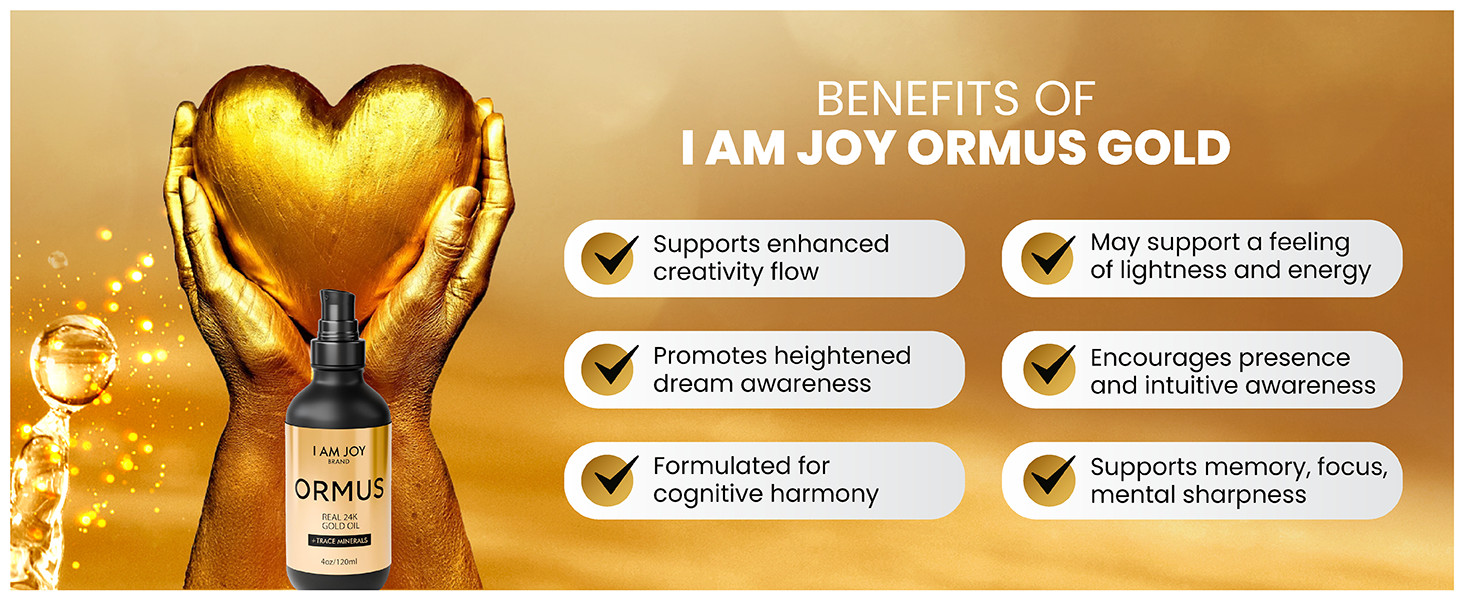 I am Joy Ormus Gold Oil Monoatomic 4oz Decalcify Pineal Gland Repair DNA 120m l