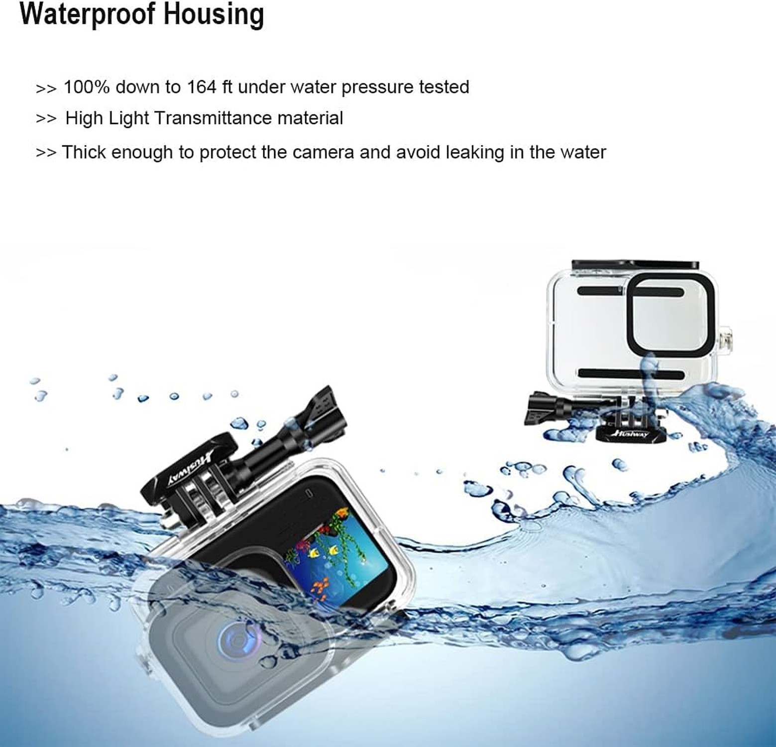 Waterproof Case Housing for GoPro Hero 13 12 11 10 9 Black Tempered Glass Scr…