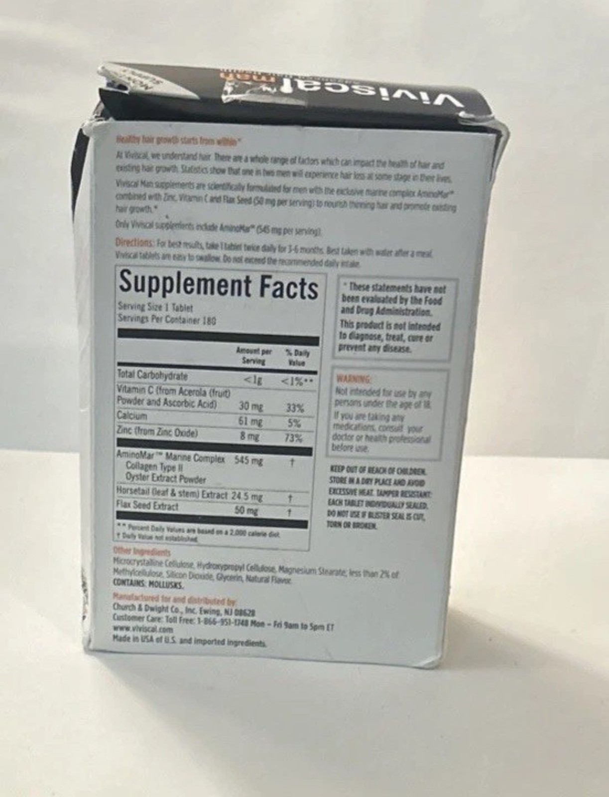 viscal Vi Men’s Hair Growth Supplements 180 Tablets – 3 Month Supply