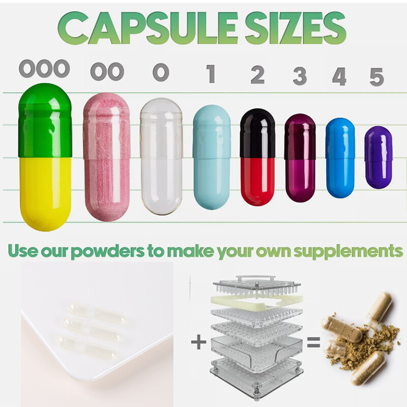 Gelatin Size 0 Separated Capsules 10,000 Count Clear Empty Capsules Separated