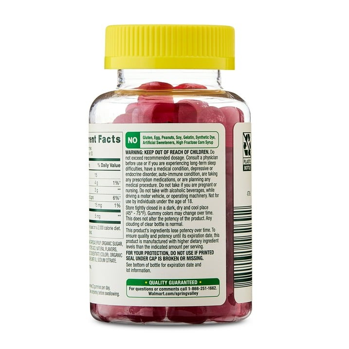 Spring Valley Melatonin Gummies Strawberry 5 mg, 60 Count