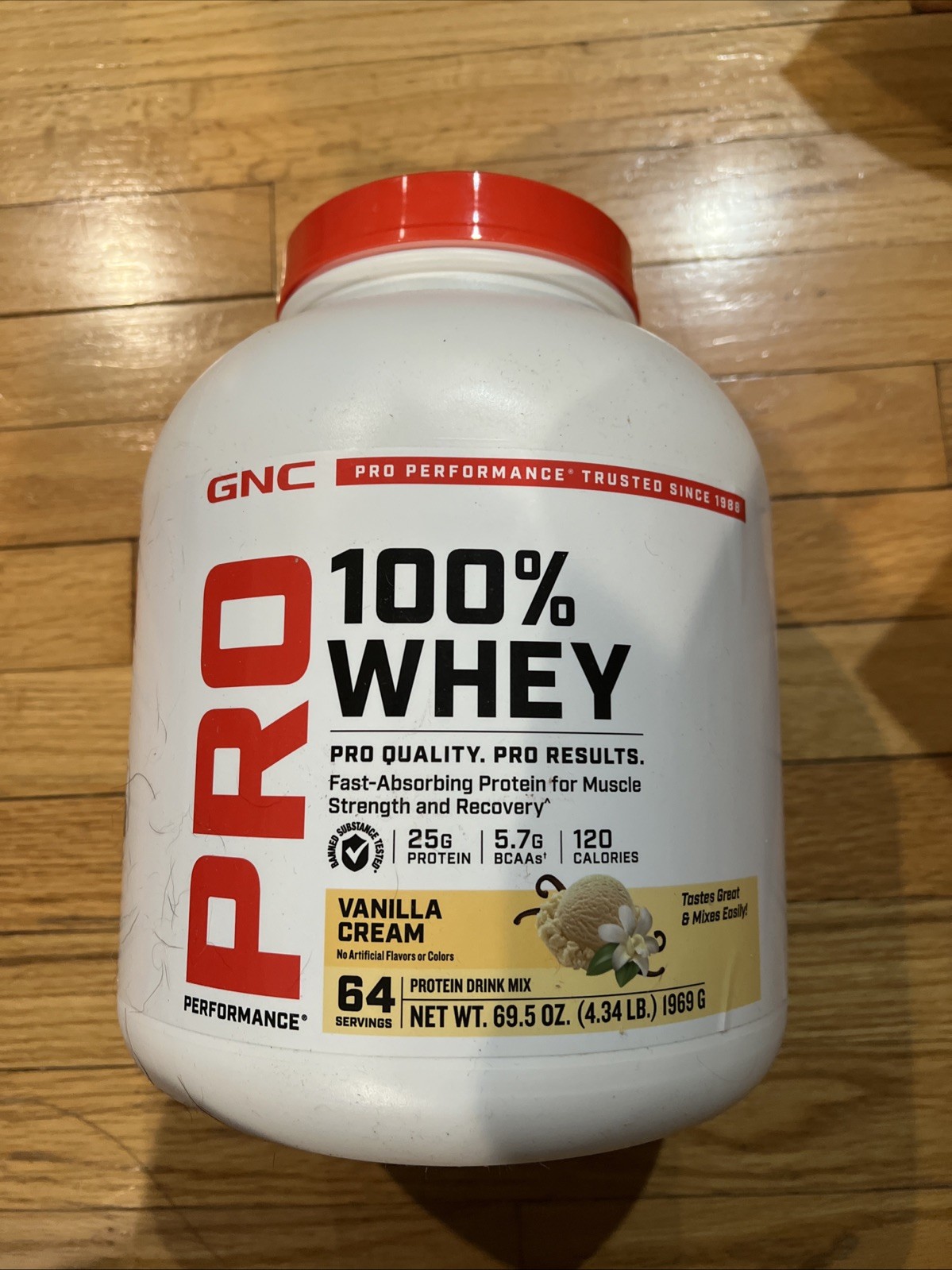 GNC PRO PERFORMANCE 100% Whey 2.0 – Vanilla Cream (64 Servings)