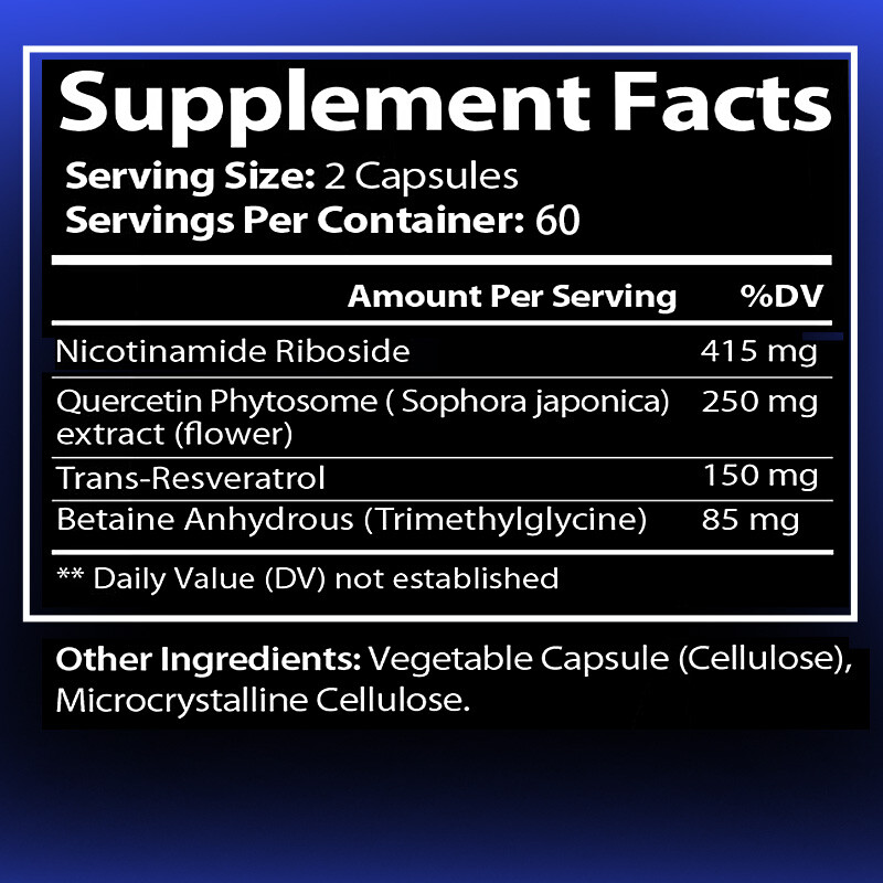 NAD+ High Potency Supplement Cardiovascular Support,Balance Energy Levels