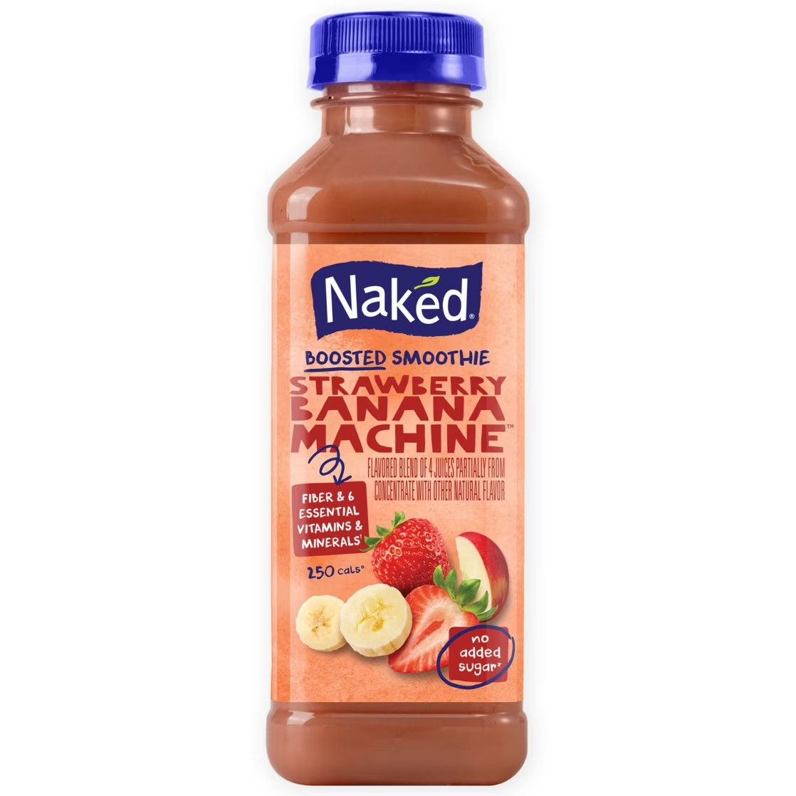 Naked Boosted Smoothie Strawberry Banana Machine, 15.2 fl oz Bottle