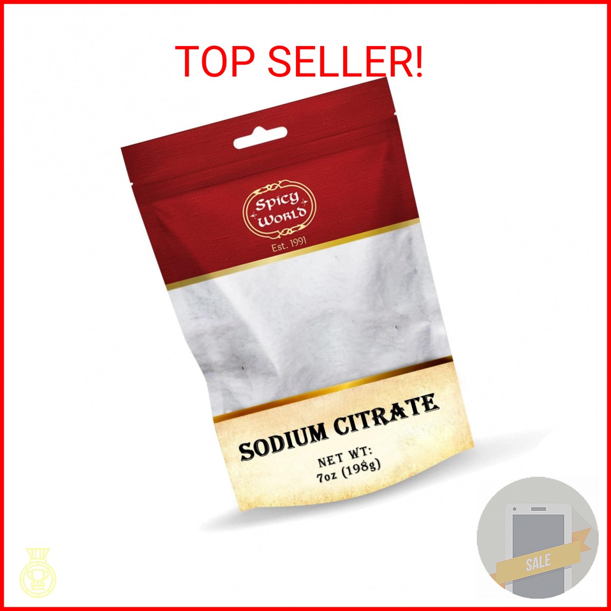 Sodium Citrate Powder 7 Ounce – Food Grade, Non-GMO – Emulsifier for Cheese, Sph