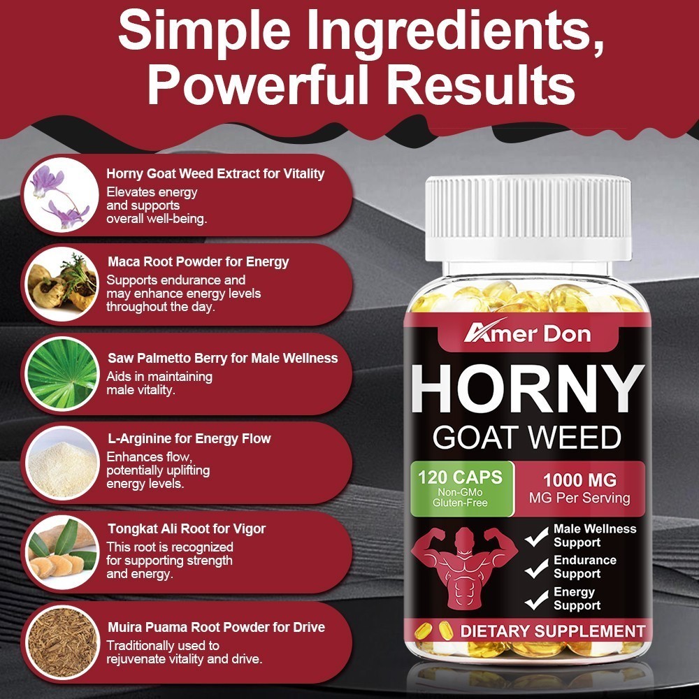 Horny Goat Weed Extract Complex – Invigorating Blend with Tribulus Saw Palmetto