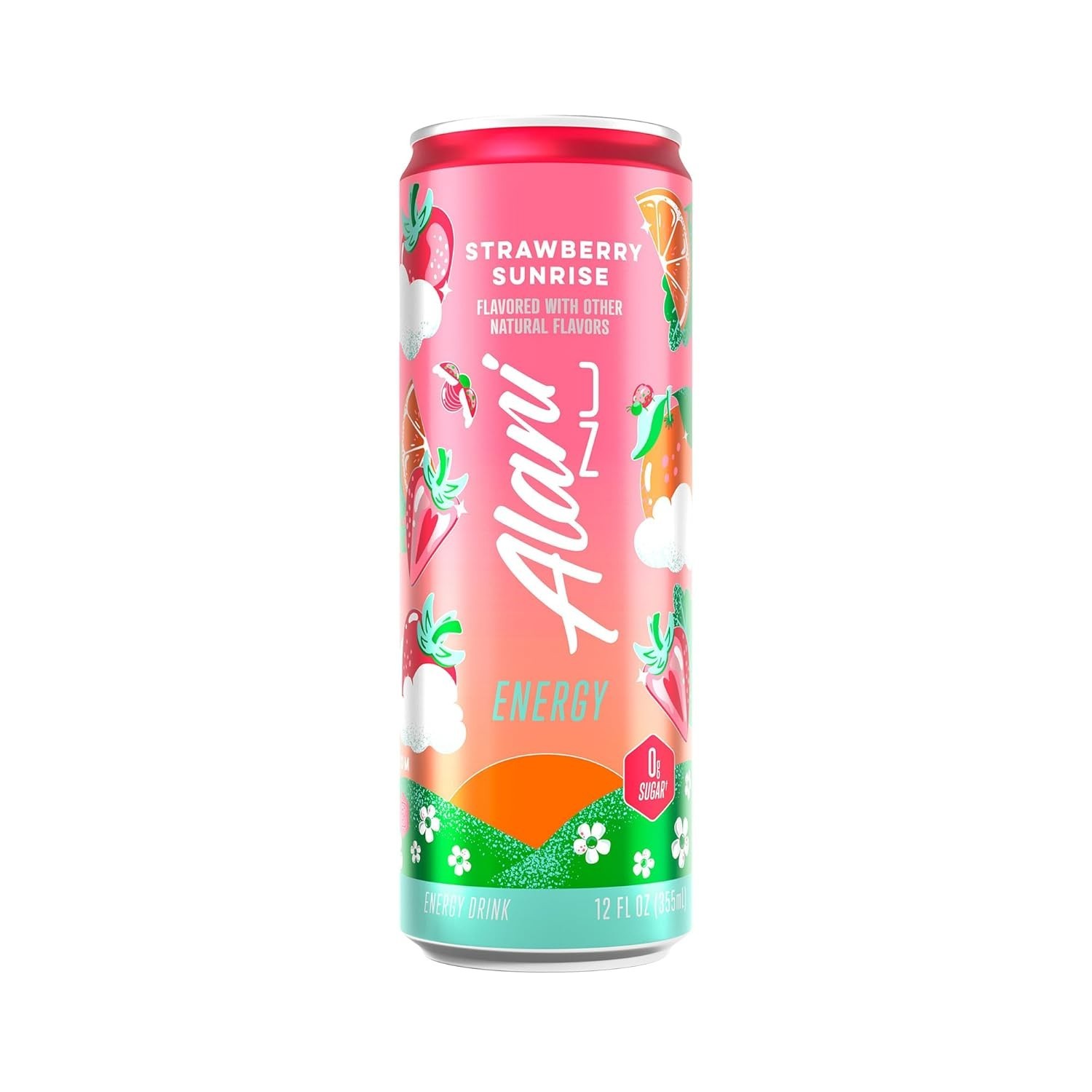 200mg Caffeine Strawberry Sunrise Energy Drink – Sugar Free, 12 Fl Oz Cans
