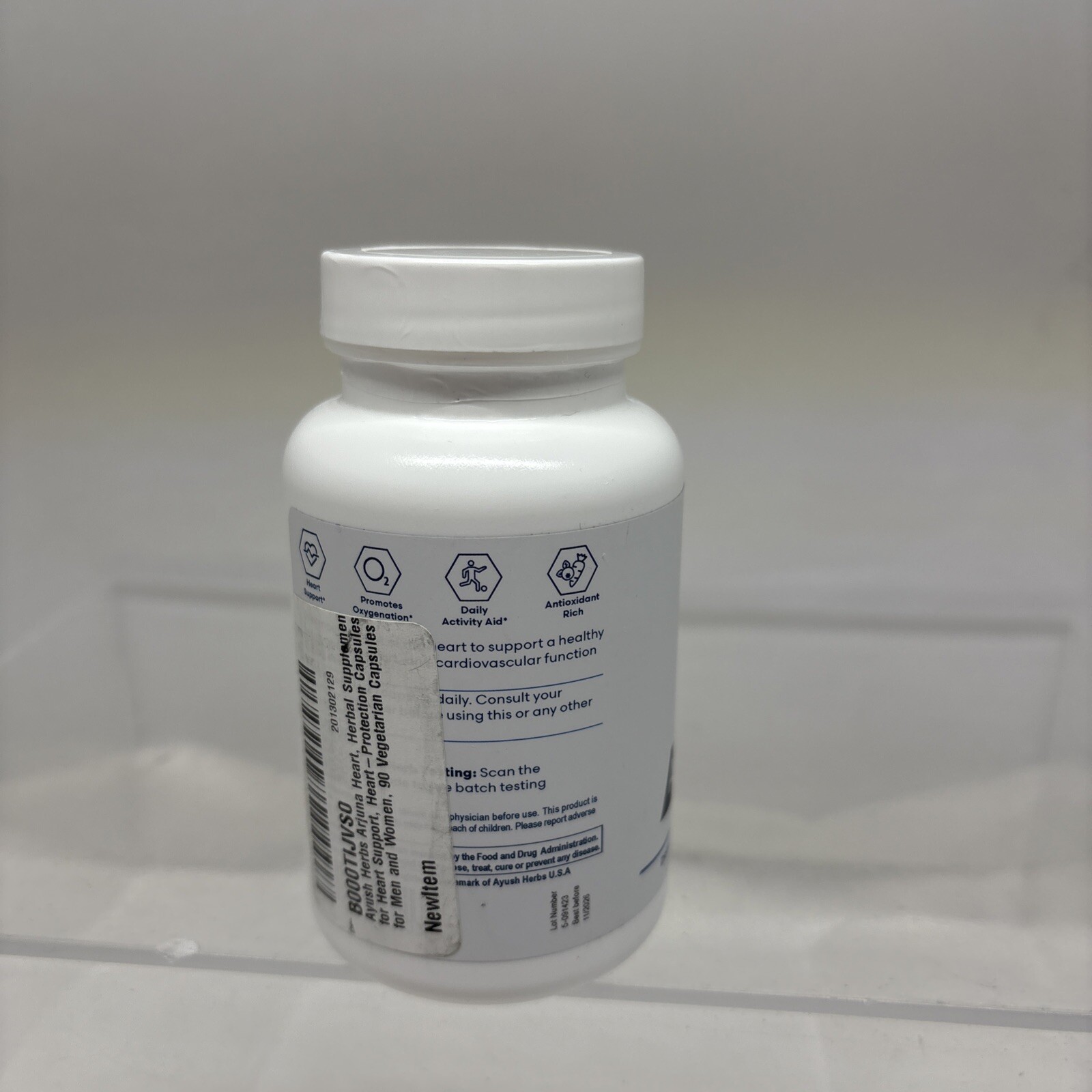 Ayush Herbs Arjuna Heart Ayurvedic Herbal Support & Magnesium 90 Capsules