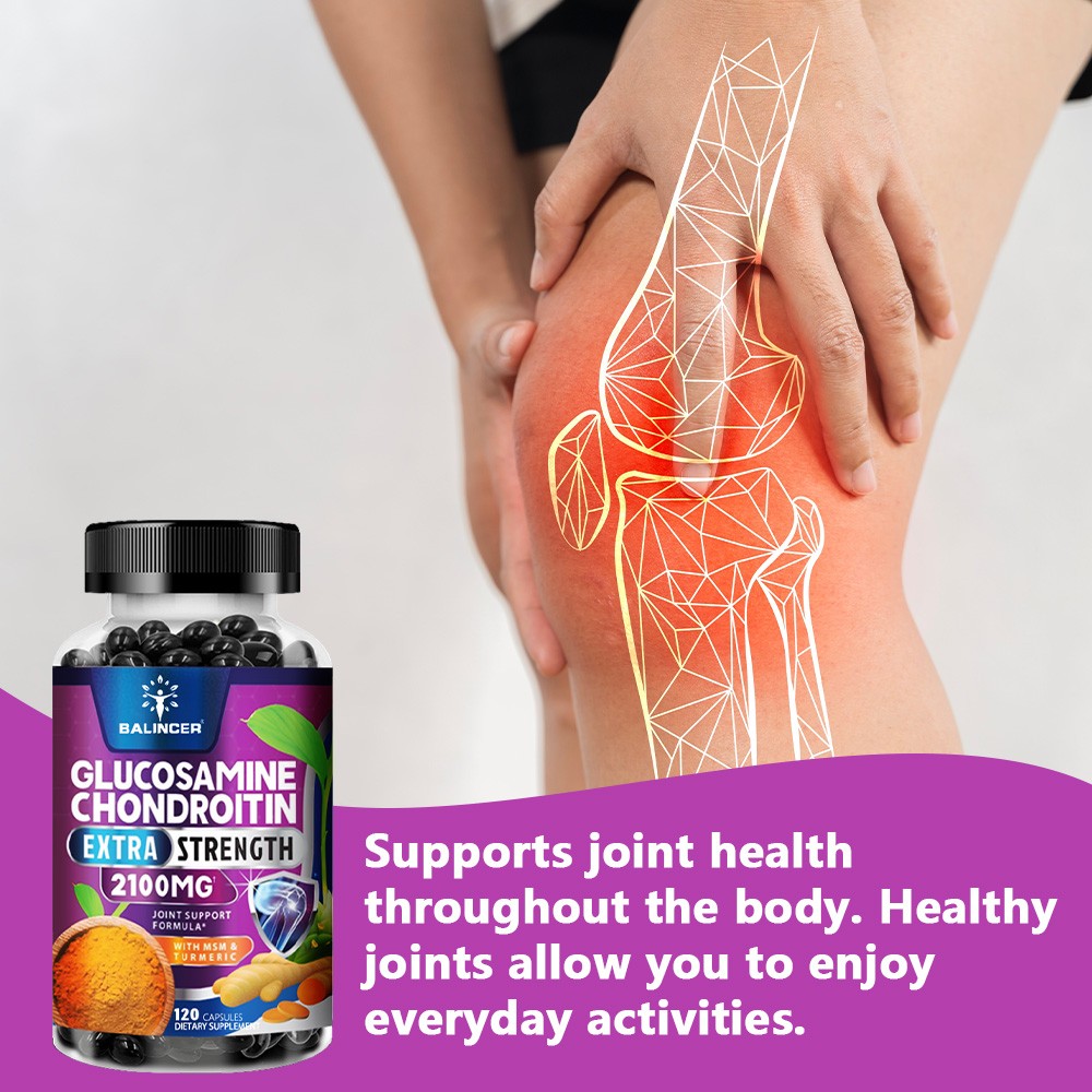 Triple Strength Glucosamine Chondroitin MSM Turmeric Joint Support 120 Capsules