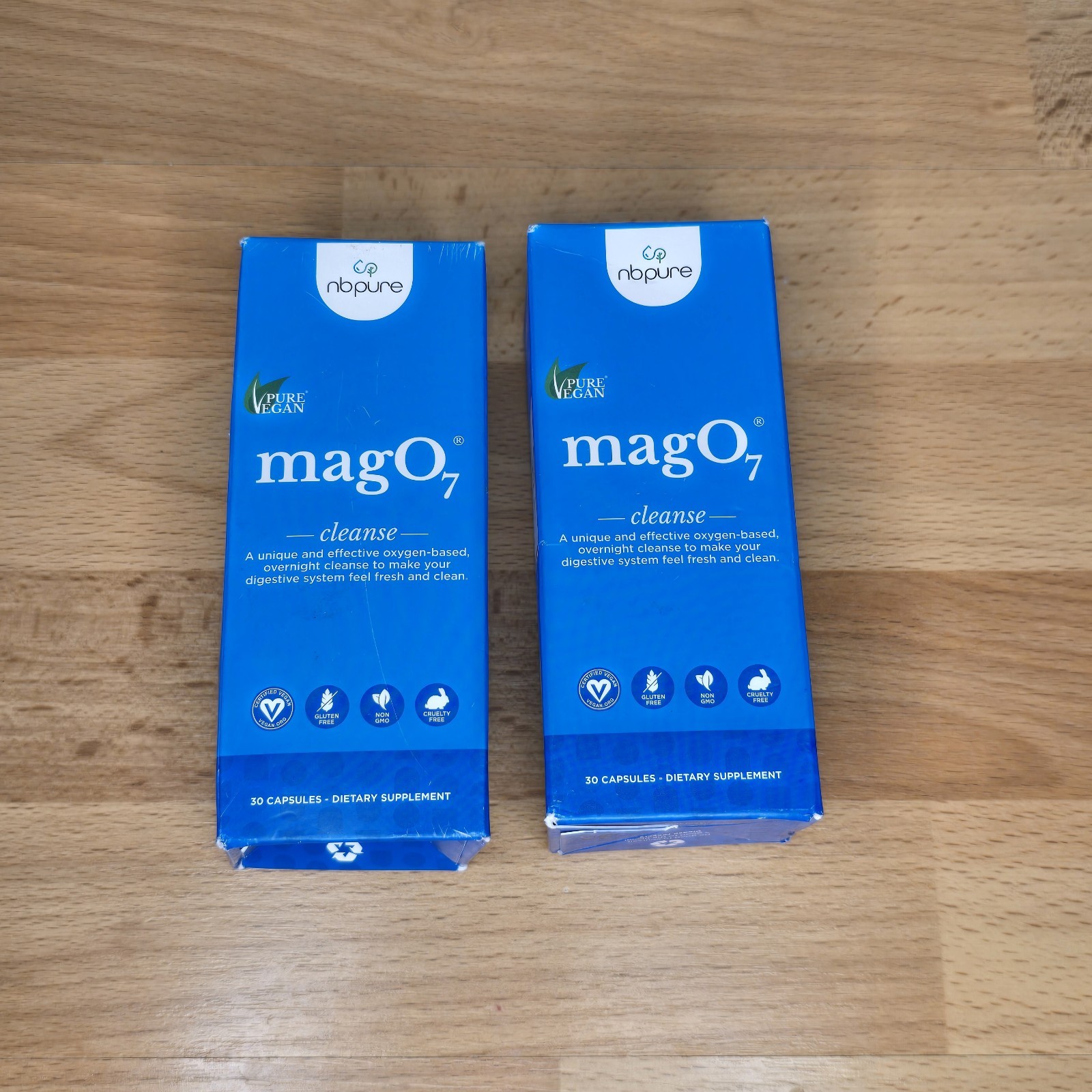 2x Boxes nbpure MagO7 Natural Cleanse & Detox – 30 Capsules Each Exp 11/2026