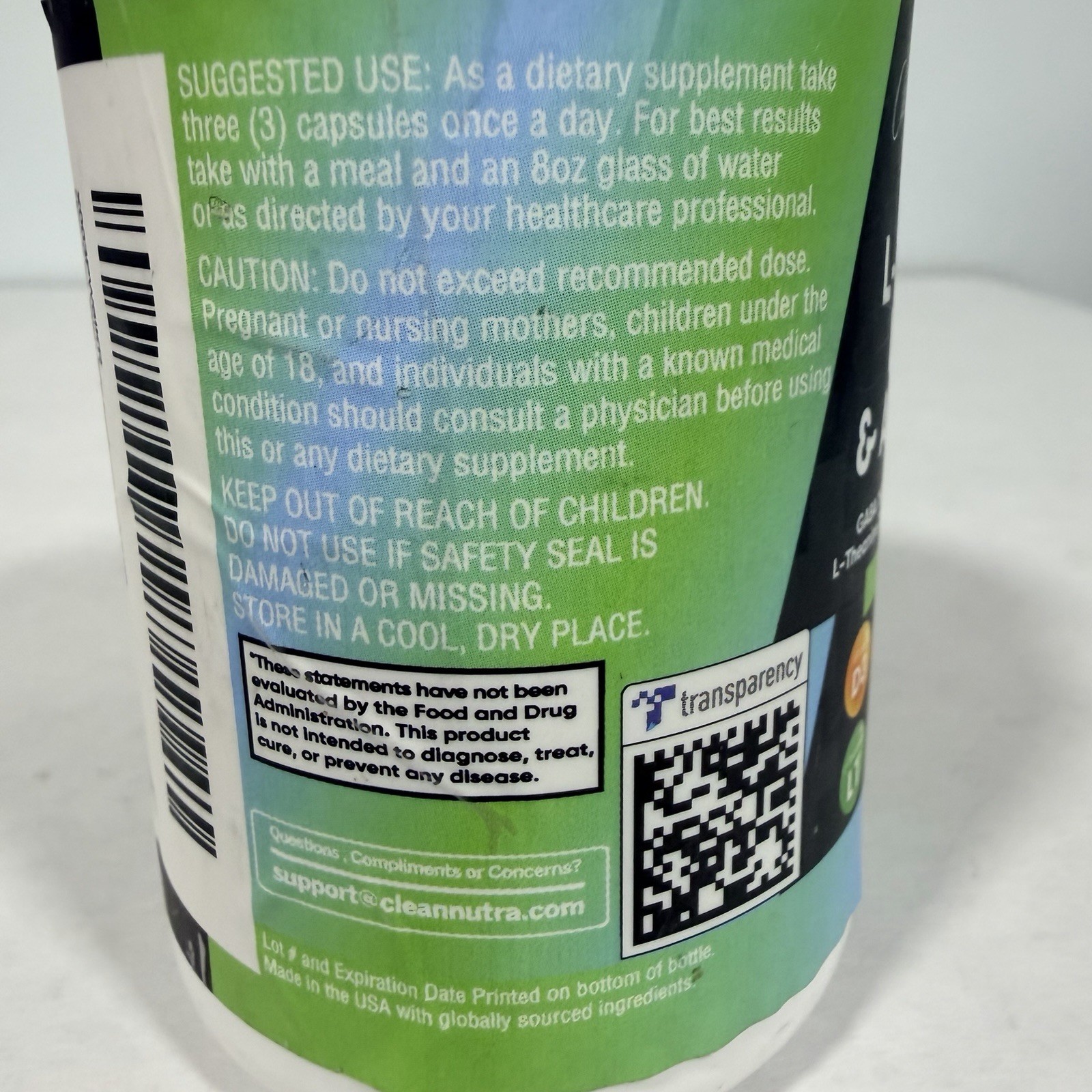 Clean Nutraceuticals GABA 5 HTP, All-in-1 Supplement, Mood Support, exp 3/27