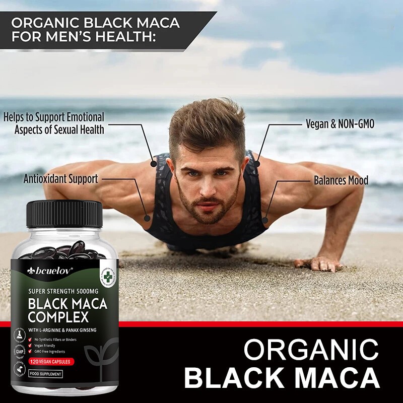 Black Maca Complex Improve Endurance Energy Boosting Support 120 Capsule