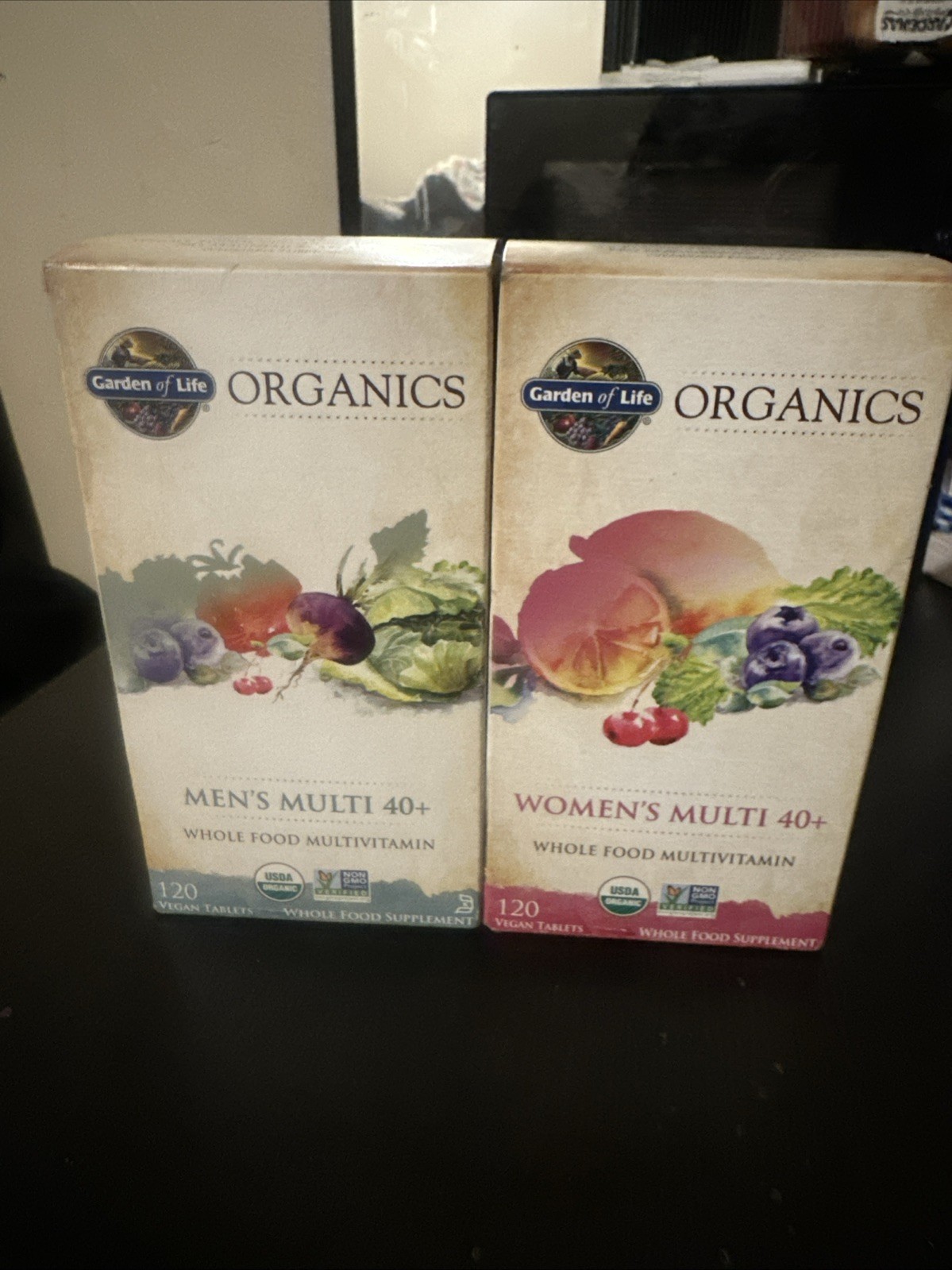 2 Garden of Life Organics Men’s Whole Food Multivitamin 120CT EXP 04/28 NEW SHIP