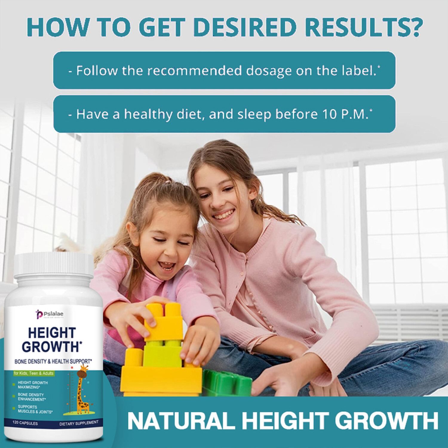 Height Growth – with Calcium and Vitamin D – Promotes Bone Growth Development
