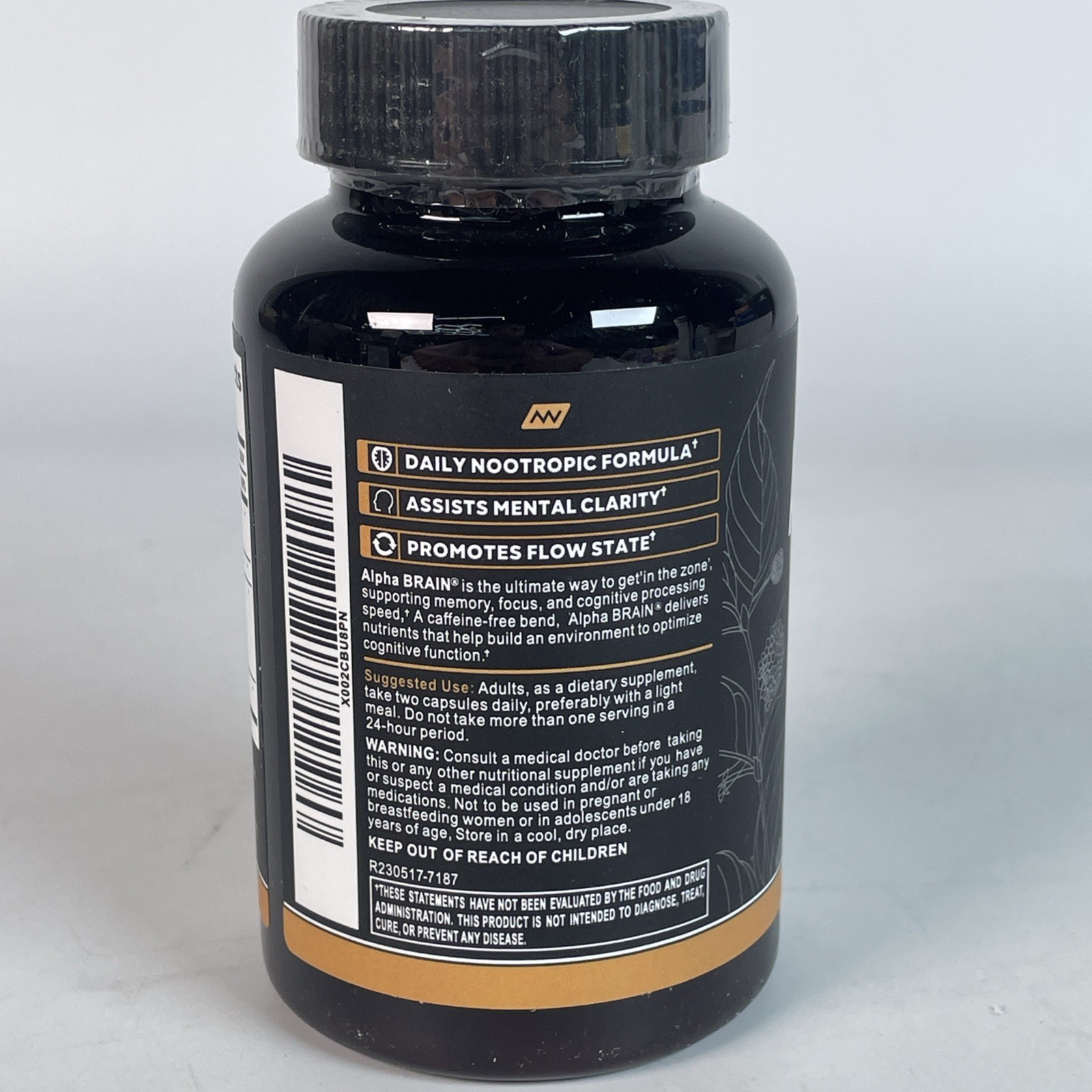 Alpha Brain Memory & Focus Daily Cognitive Support 60 Caps Exp. 11/2025