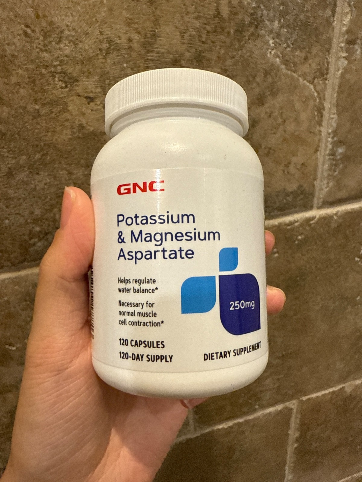 GNC Potassium & Magnesium Aspartate 120 Capsules 120 Day Supply
