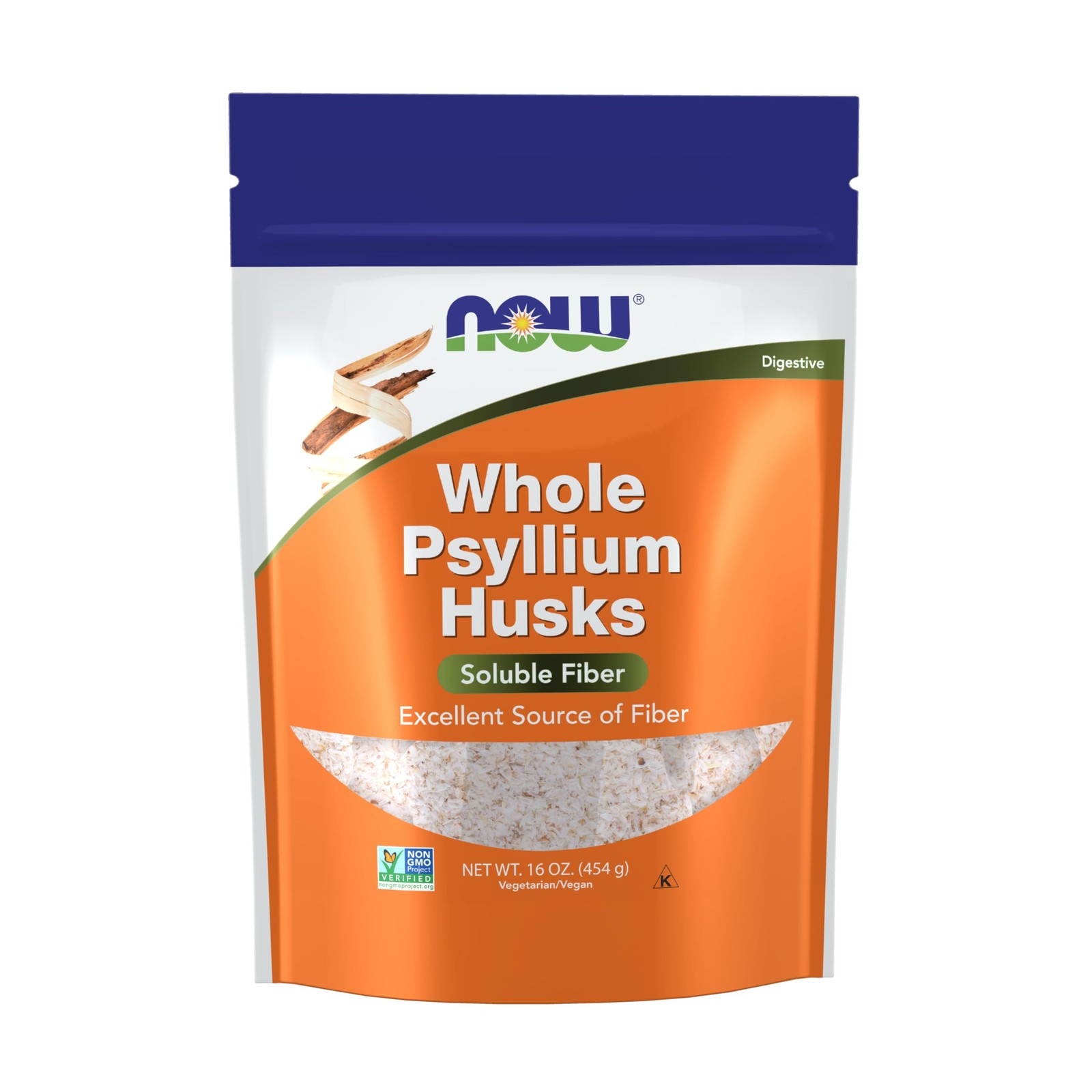 Now Foods Whole Psyllium Husk, 16 oz.