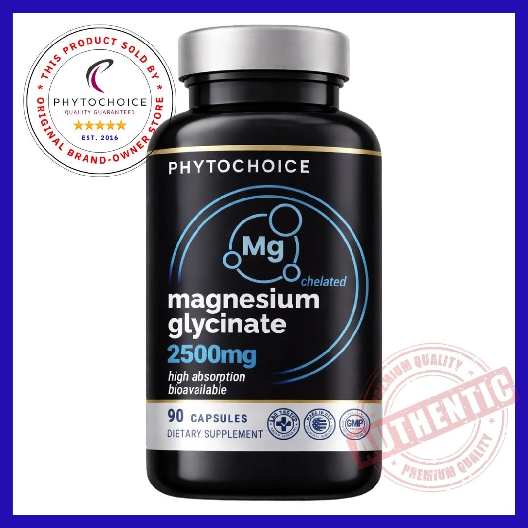 Magnesium Glycinate 2500mg High Absorption Chelated Capsules Sleep Support USA