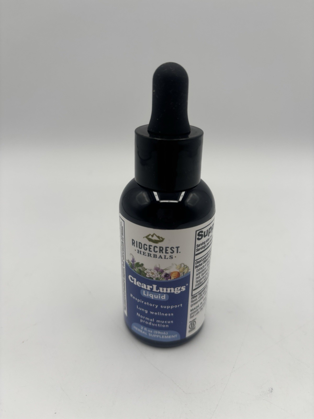 Ridgecrest Herbals ClearLungs Liquid Herbal Wellness Supplement 2 fl. oz. sealed