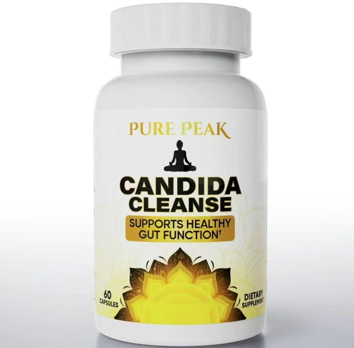 3PackS Pure Peak Candida Cleanse – Boost Gut & Colon Health – 180 Capsules