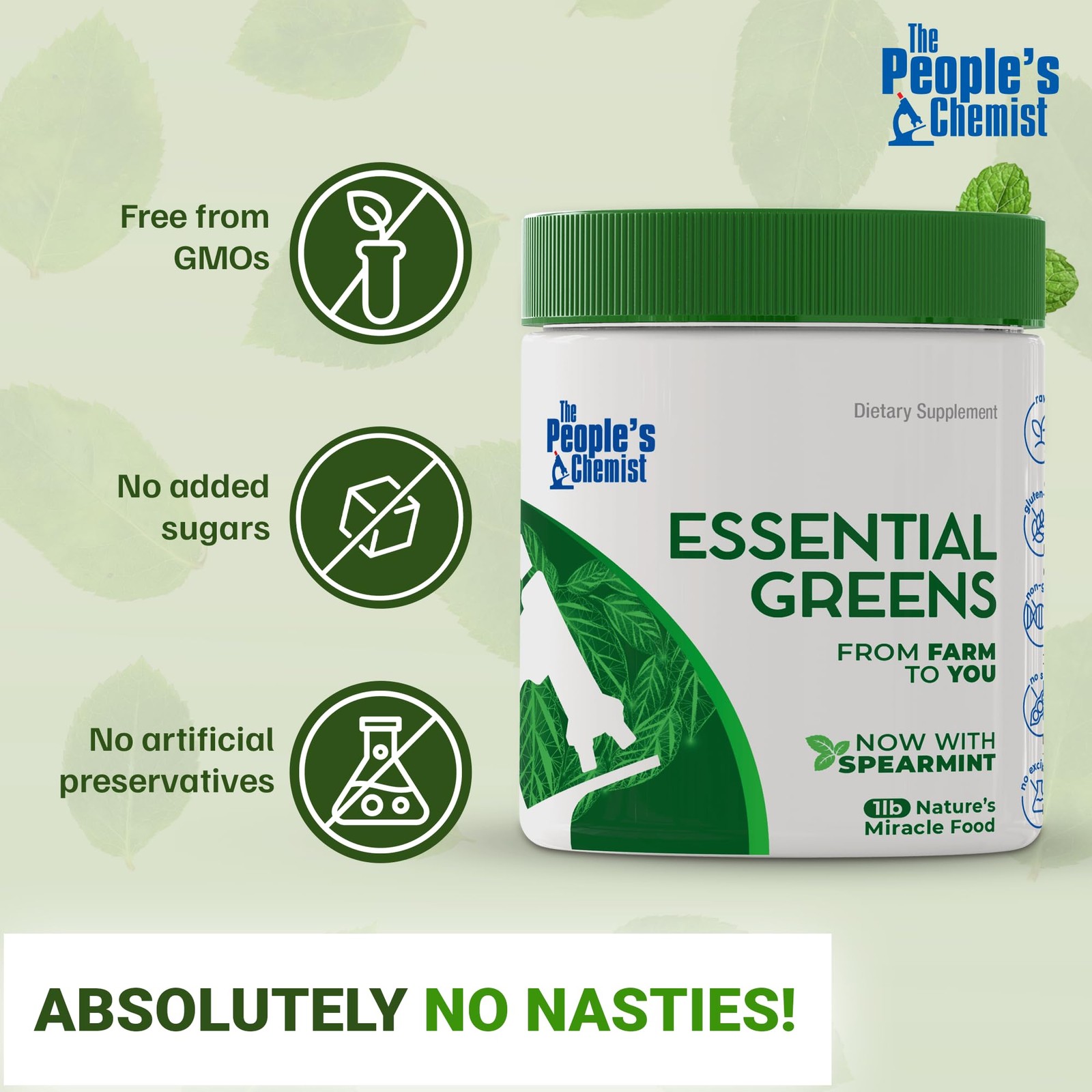 People’s Chemist The Essential Greens Powder – Organic Moringa, Spirulina, Be…