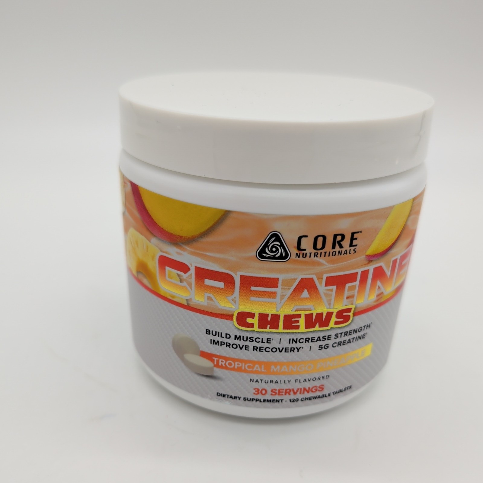 Core Nutritionals 5grams Creatine Chews Tropical Mango Pineapple Build Muscle 💪