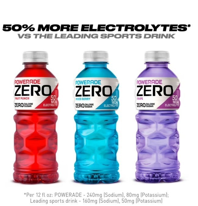 POWERADE ZERO Variety Pack Sports Drink, 20 fl. oz., 24 pk. Best Price USA