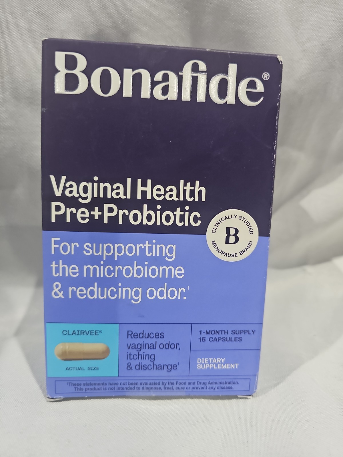 Bonafide Vaginal Health Pre + Probiotic Relief Odor Itching 15ct Exp 04/27 1️⃣