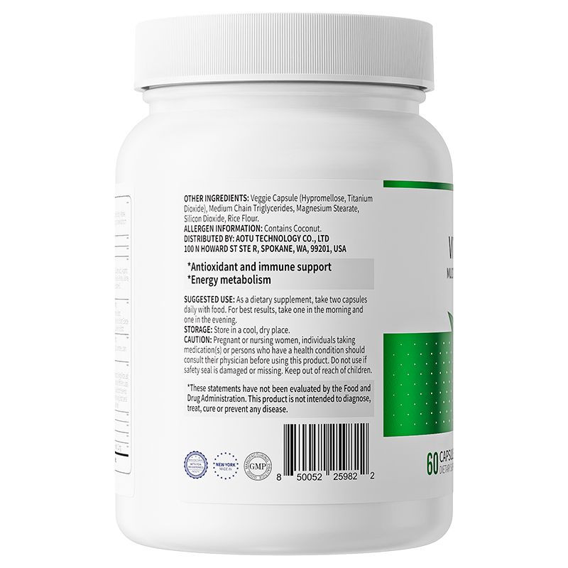 Vinsic Vitality Energy Multivitamin & Mineral & Herbal with 78 nutrients US Made