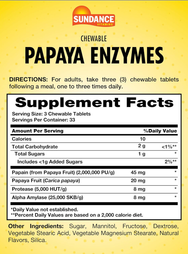NEW Pastillas De Papaya Para Ayudar A Desinflamar El Estomago