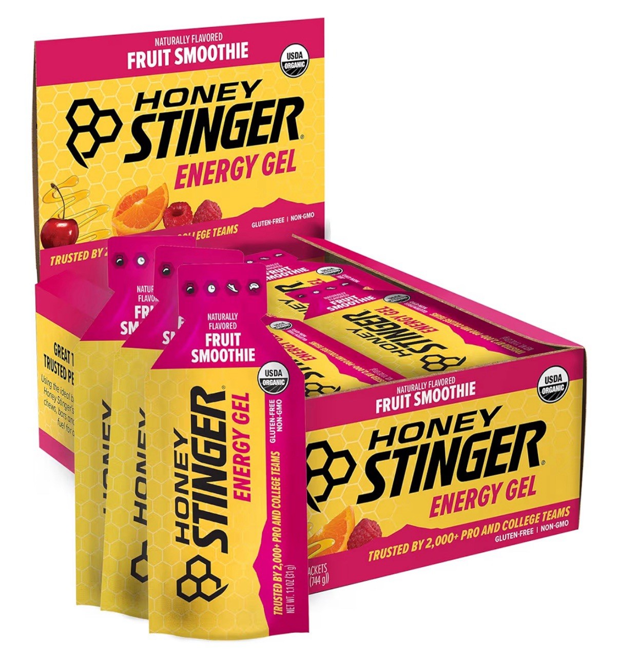 Honey Stinger Organic Energy Gel Case Of 8 24 Packs Fruit Smoothie 12/2026