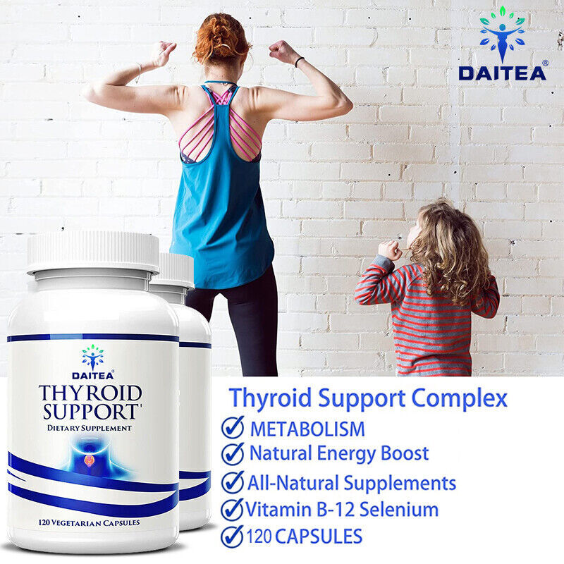 Thyroid Support Supplement with Iodine, Non-GMO, Vegetarian & Gluten Free