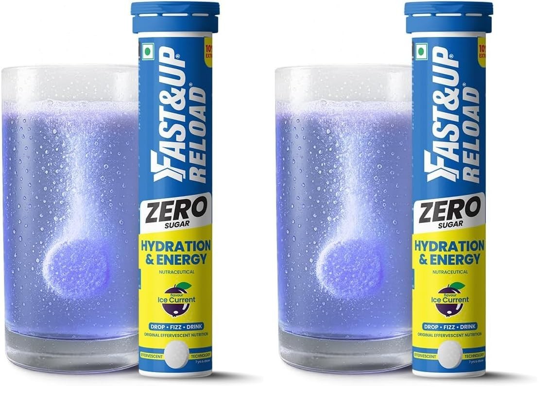 2x Fast&Up Reload Zero Effervescent Tablets Electrolyte Hydration Drink Tablets