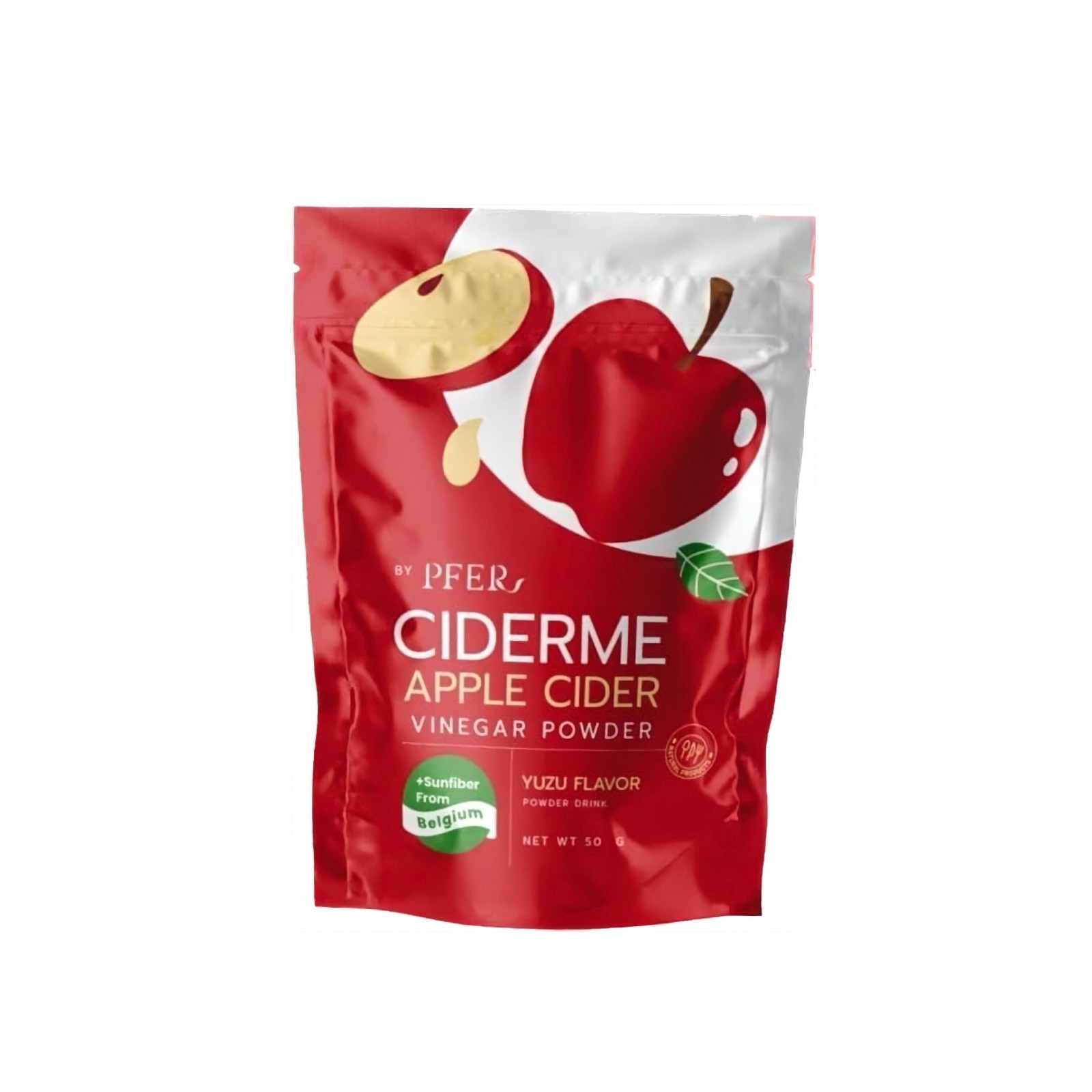 PFER Apple Cider Juice, Yuzu Orange Flavor, Drink Powder, S-lim 50 g. X 1 sachet