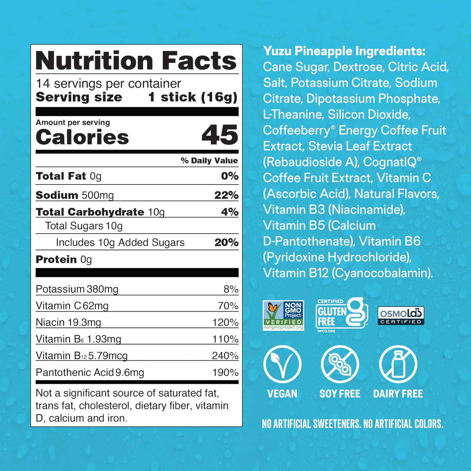 Liquid I.V.® Hydration Multiplier +Energy Yuzu Pineapple | Electrolyte Powde…