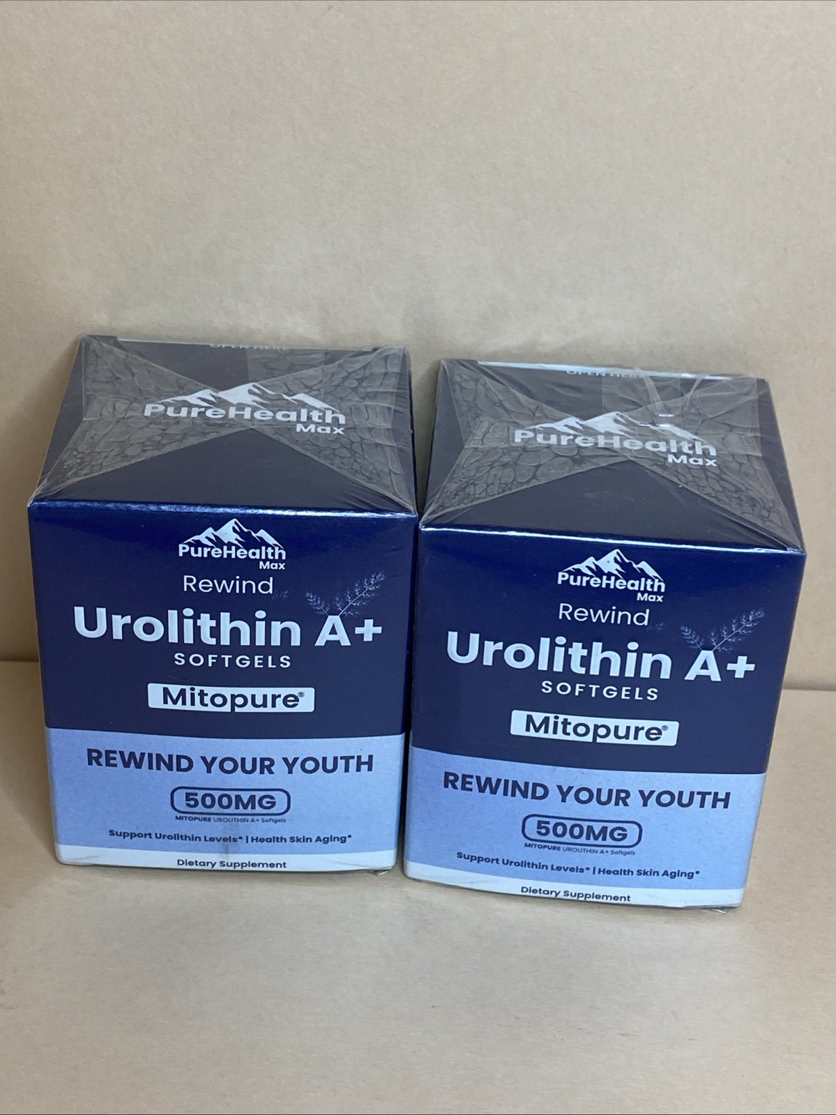 2x Pure Health Max Urolithin A+ #Mitopure 60 Softgels 500mg Rewind Your Youth