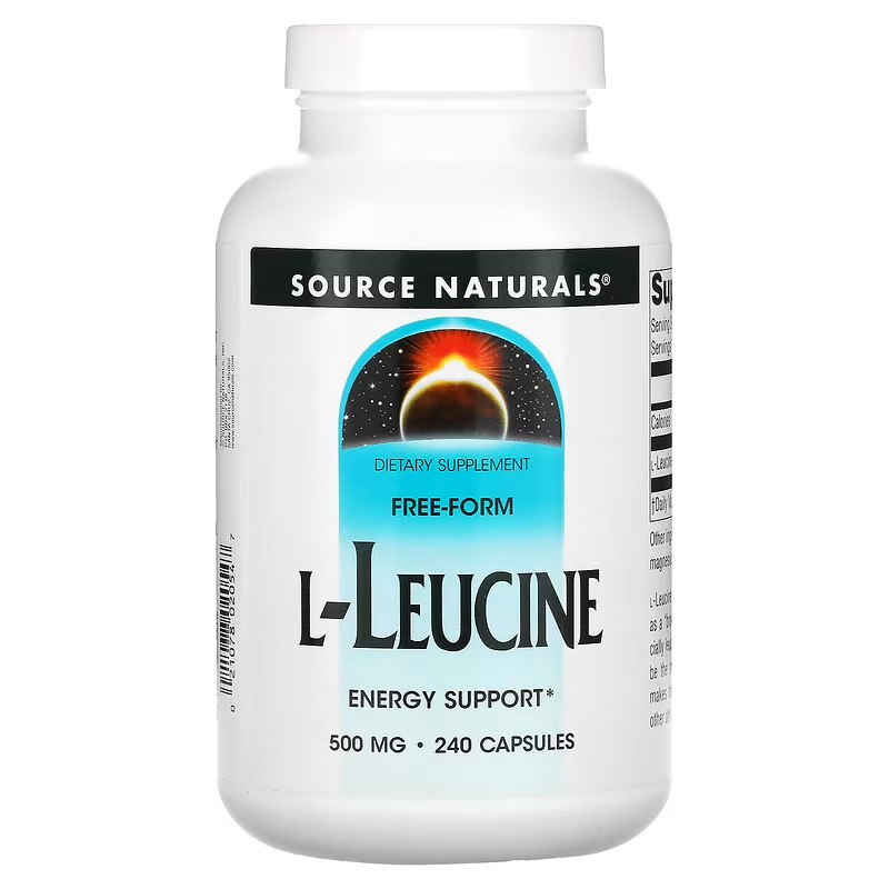 Source Naturals, L-Leucine, For Energy Support 500 mg – 240 Capsules