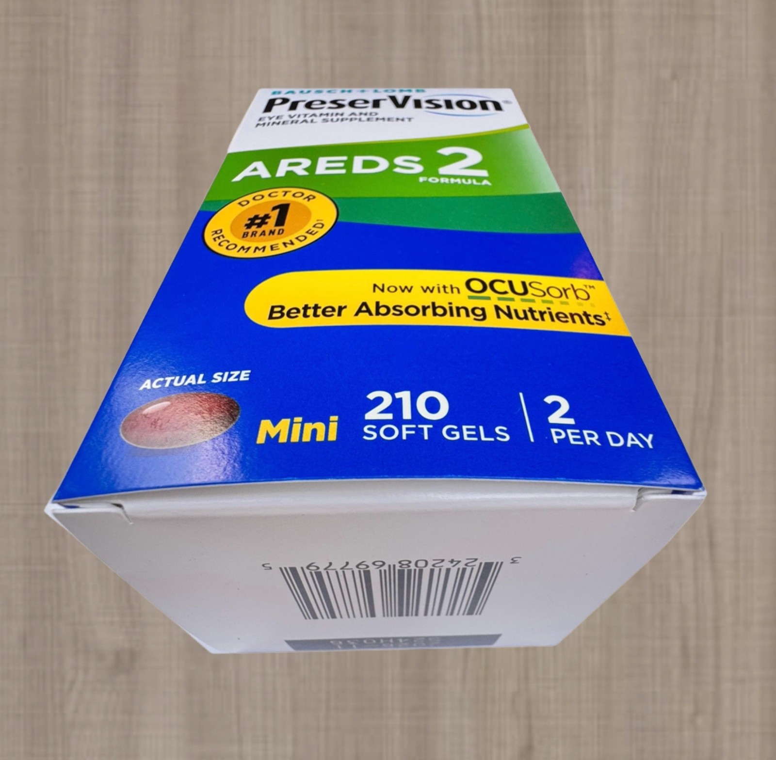Preservision AREDS 2 210 Count Eye Vitamin Mini Soft Gels Antioxidant Supplement