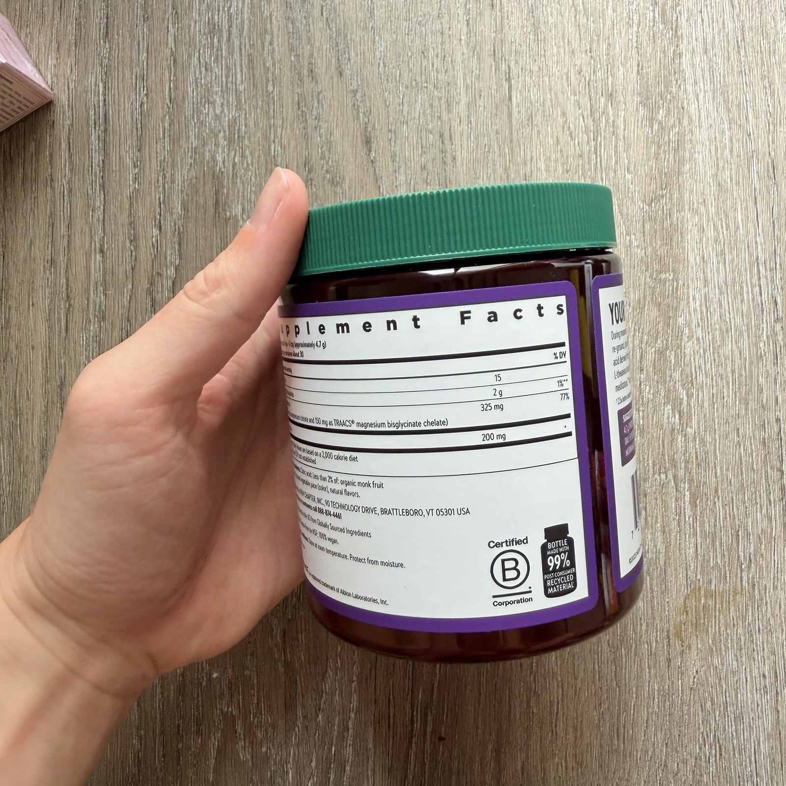 New Chapter Magnesium + L-Theanine Powder Lemon Lavender NSF Non-GMO Vegan 4.9oz