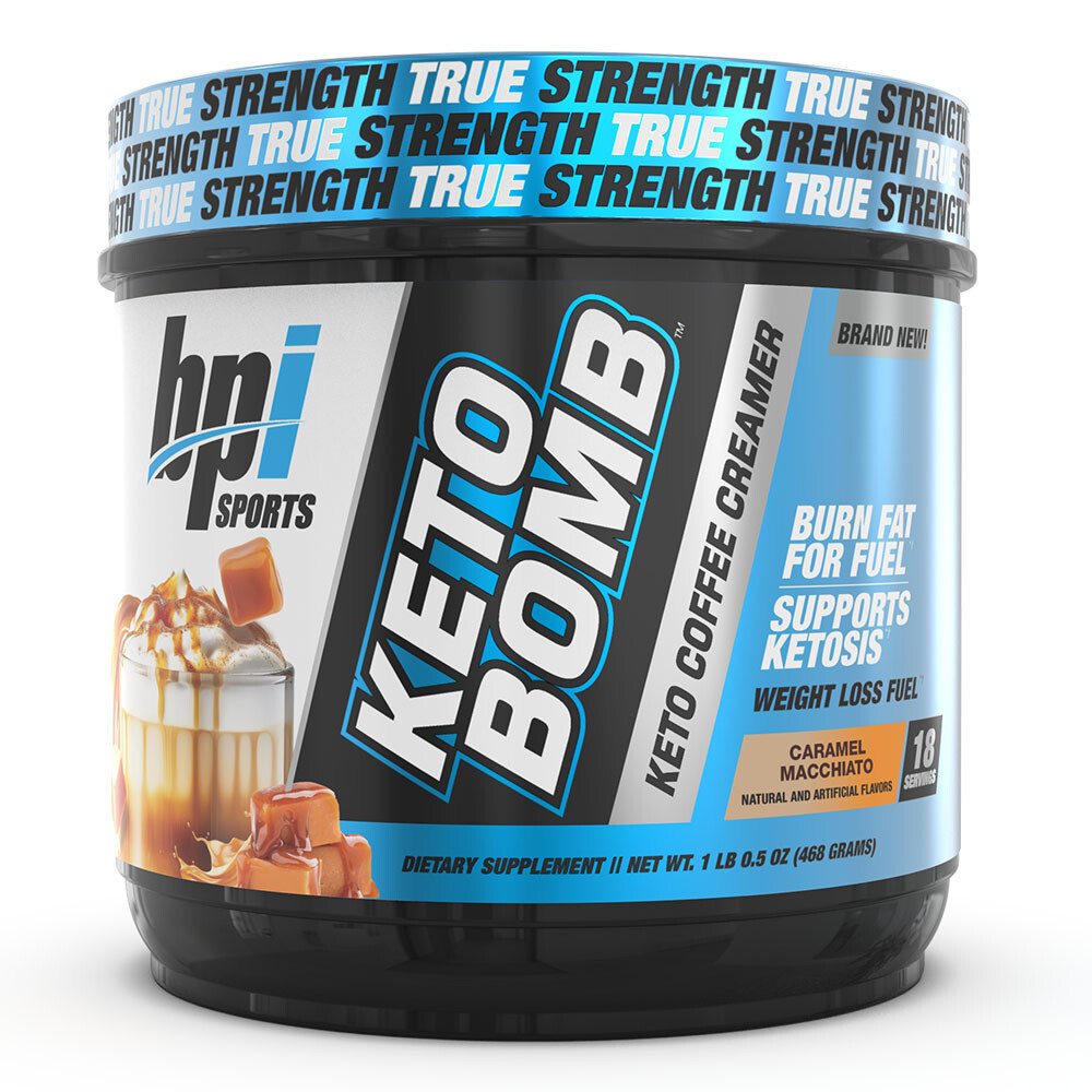 BPI Sports Keto Bomb Weight Loss Coffee Creamer, 18 srv. Caramel Macchiato
