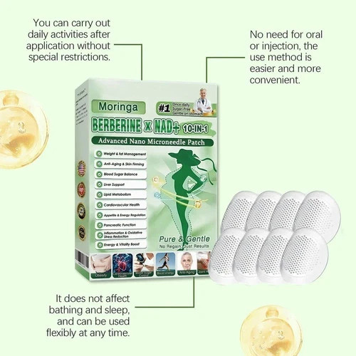 Moringa Berberine 10-in-1 Advanced Nano Microneedle Patch (7pcs/box)
