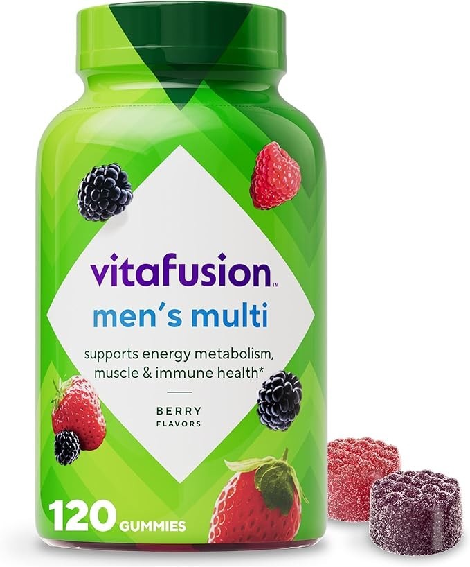 Vitafusion Adult Multivitamin Gummies for Men, Berry Flavored, A, C, D, E, B