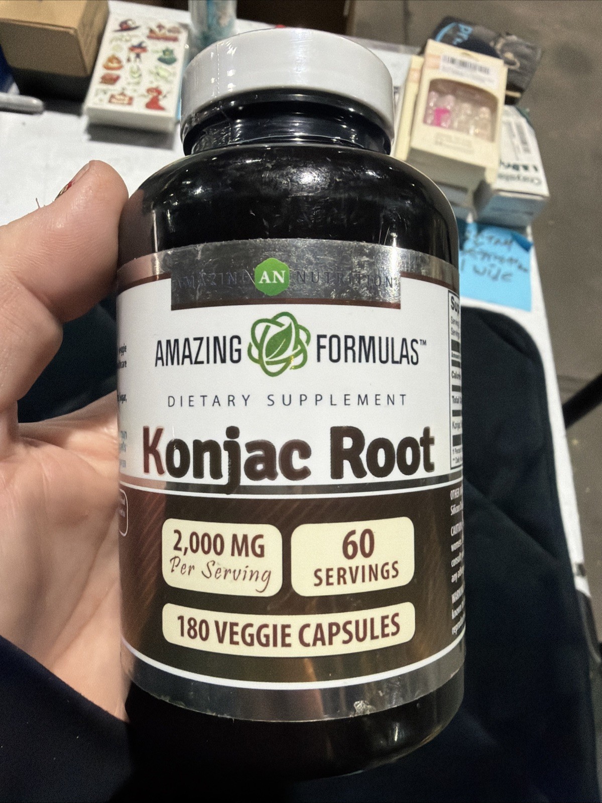 Amazing Formulas Konjac Root 2000 mg 180 Veg Caps By Amazing Nutrition