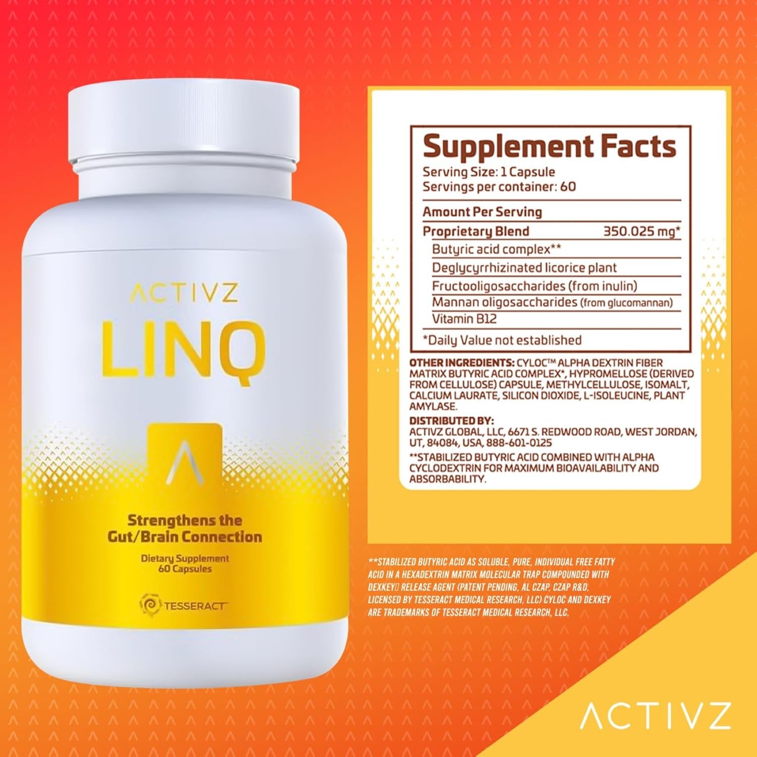 ACTIVZ LINQ – Advanced Epigenetic Formula for Brain Function, Gut Health, Skin