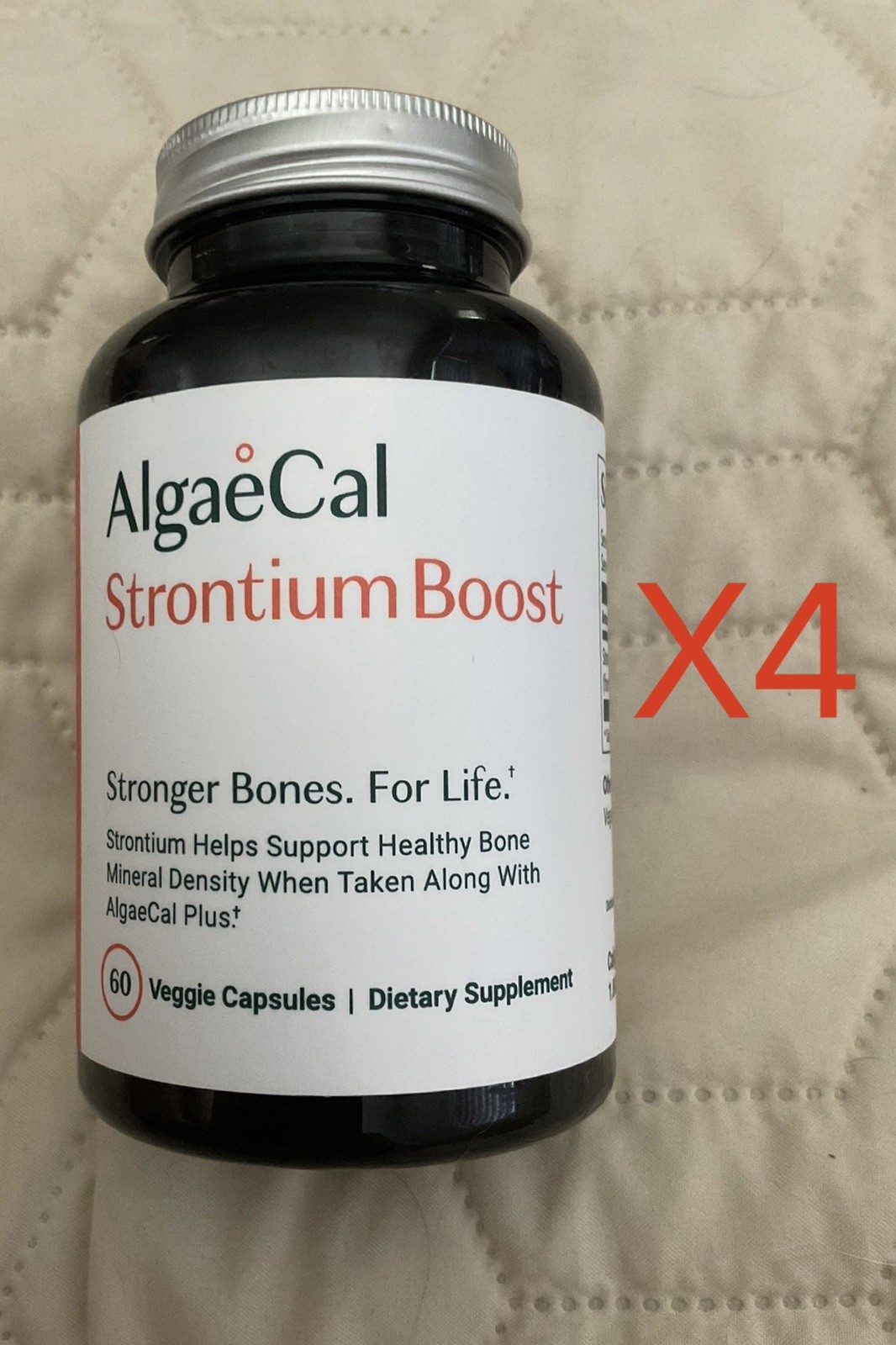 Algeacal Strontium Boost Natural Supplement for Bone Density Increase 4 Pack