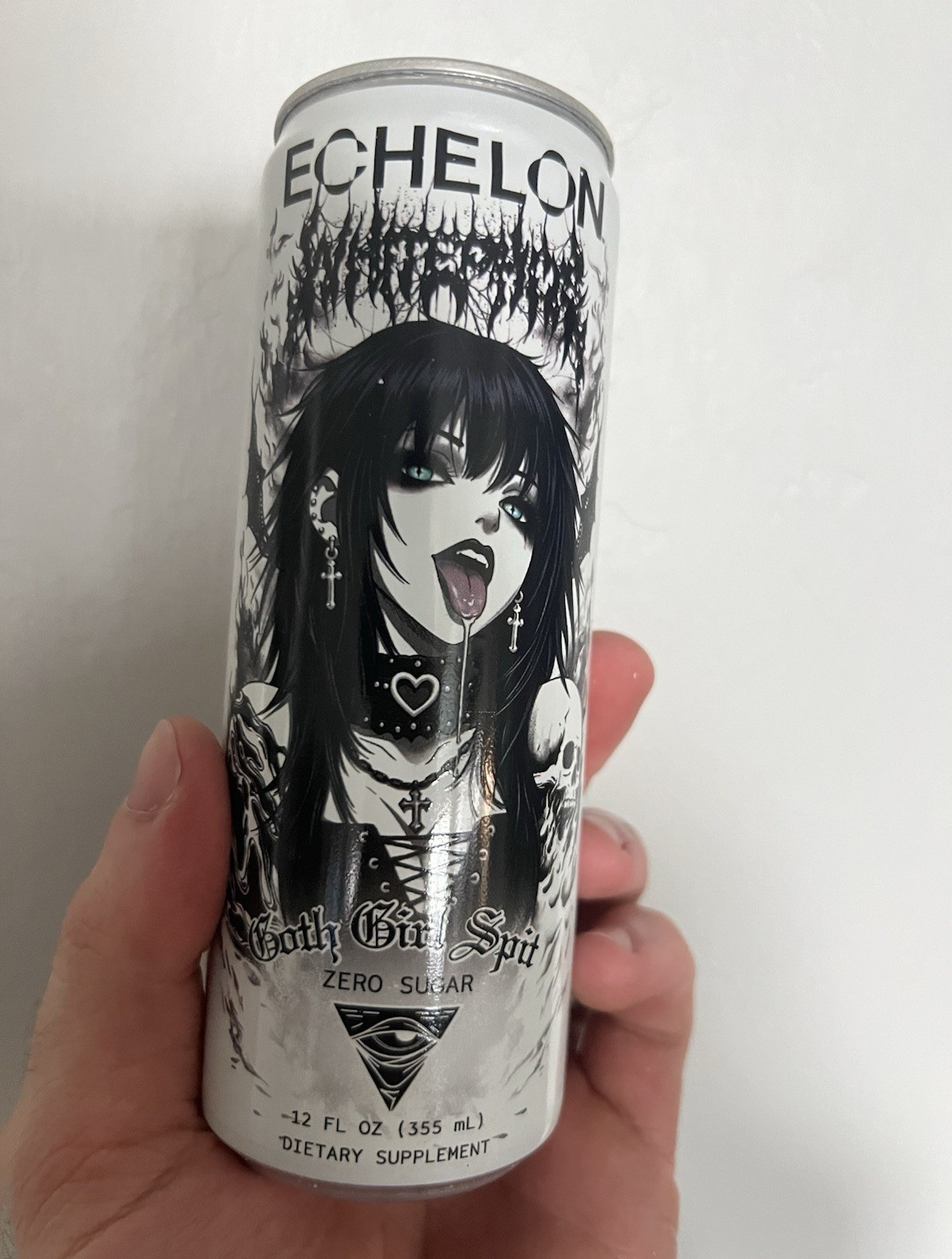 ECHELON Goth Girl Spit Zero Sugar Energy Drink, Sugar Free, 12 fl oz (355 mL)