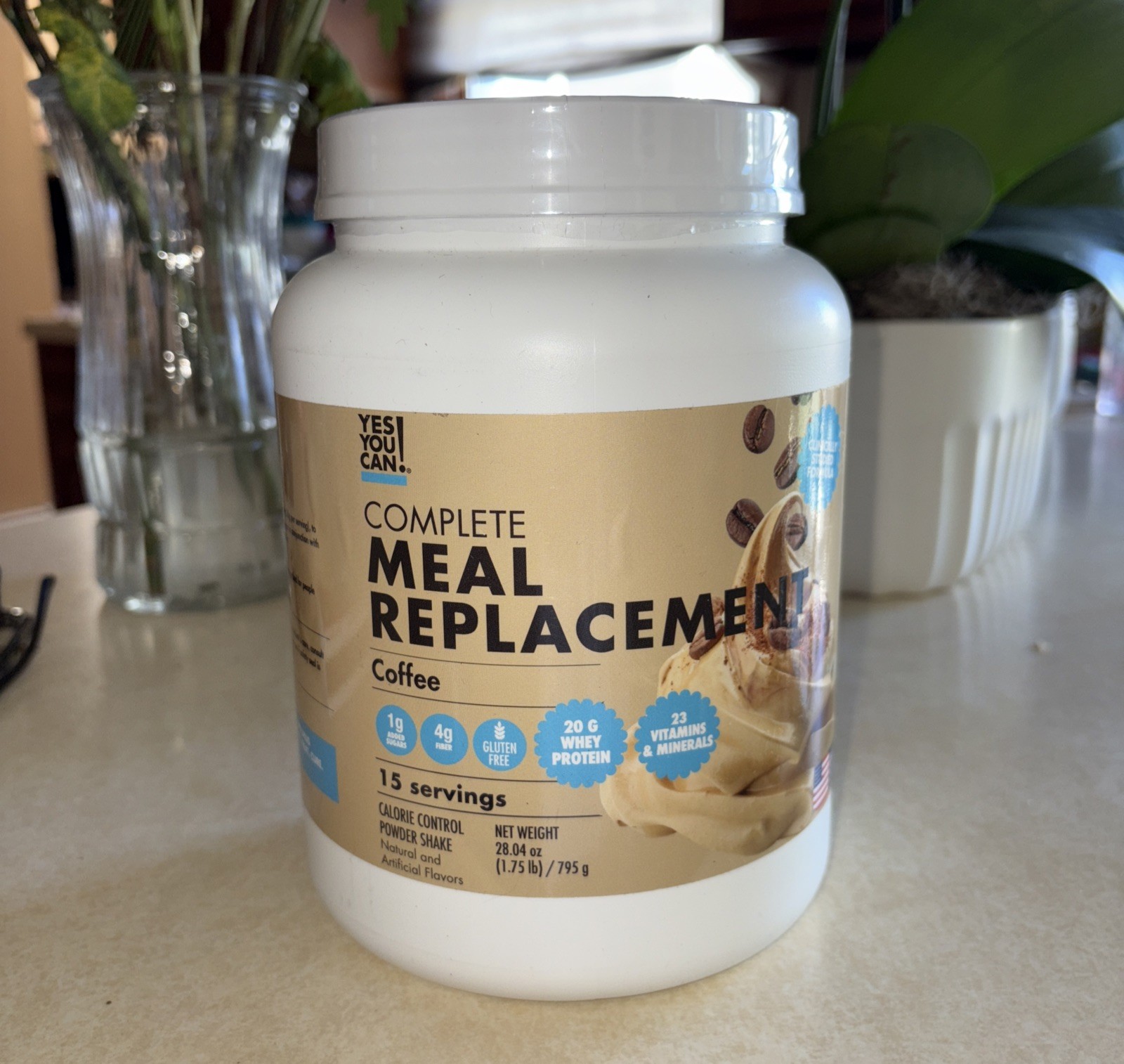 Yes You Can Meal Replacement Shake Coffee 20g Protein 15 Servings Nutrition